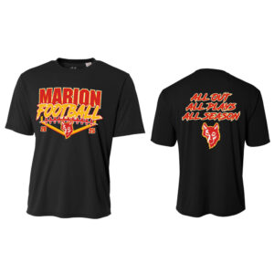 Marion Football PG Adult Cooling Performance Tshirt-Black