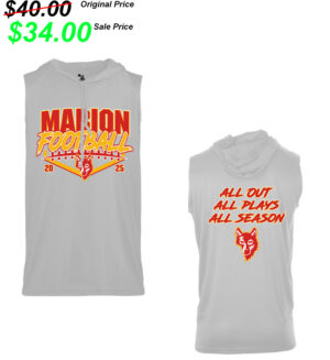 Marion Football PG Badger B-Core Sleeveless Hood Tee Men-Silver