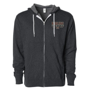 Moline Swim Independent Trading Co Unisex Lightweight Full Zip Hooded Sweatshirt-Charcoal Heather