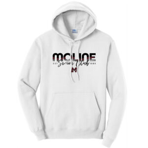 Moline Swim Unisex Fleece Hooded Sweatshirt-White