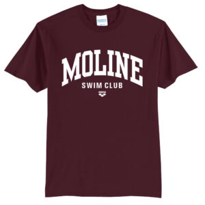 Moline Swim Unisex Short Sleeve Tee-Maroon