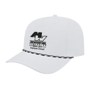 Midwest Wheel Cap America Athletic Rope Cap – White/White/Black