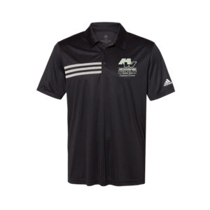 Midwest Wheel Adidas Men 3-Stripes Chest Polo – Black/White