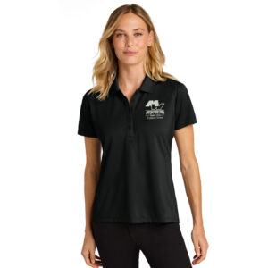 Midwest Wheel Women’s Wearever Performance Pique Polo – Black