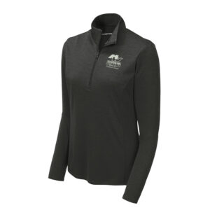 Midwest Wheel Sport-Tek Women’s Endeavor 1/2-Zip Pullover – Black Heather