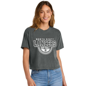 NS Softball Comfort Colors Women’s Heaveweight Boxy Fit Slightly Cropped T-Shirt-Pepper