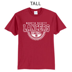 NS Softball Tall Short Sleeve Tee-Red