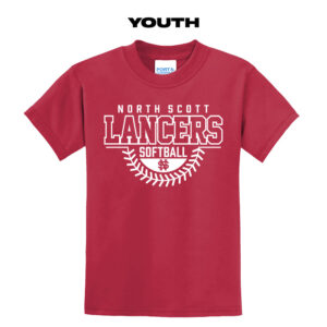 NS Softball Youth Short Sleeve Tee-Red