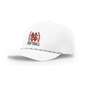 NS Softball Richardson Laser PERF Performance Rope Cap-White/White/Black