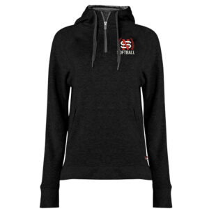 NS Softball Badgersport FitFlex French Terry Ladies Hood Zip-Black