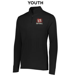NS Softball Attain 1/4 Zip Pullover YOUTH-Black