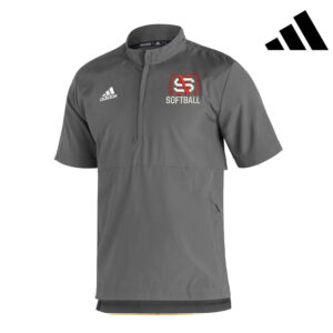NS Softball Adidas Sideline woven Short Sleeve 1/4 zip pullover – Team GreyFour (M, L , XL ,2X, 3X)