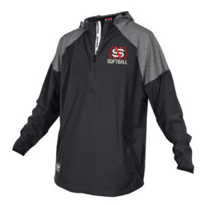 NS Softball Rawlings Colorsync Long Sleeve 1/2 zip hooded  BP Jacket-Black (M only)