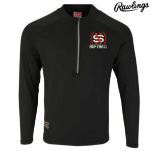 NS Softball Rawlings COLORSYNC Half-Zip Fleece pullover jacket-Black (S, L, XL only)