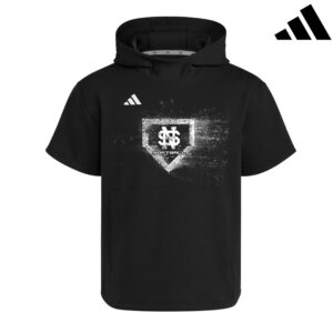 NS Softball Adidas  Dugout NWV Short Sleeve Hoodie- BLACK