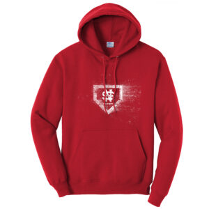 NS Softball Unisex Fleece Hooded Sweatshirt-Red