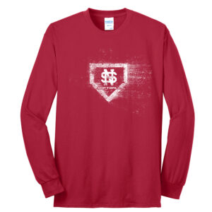 NS Softball Unisex Cotton Long Sleeve Tee-Red