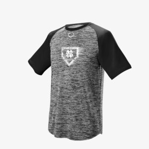 NS Softball Evoshield E304 performance color block short sleeve performance shirt-Black