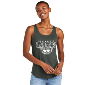 NS Softball District Women’s Relaxed Tri Blend Relxed Tank-Deepest Grey
