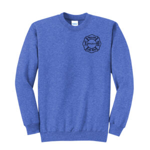 Preston Fire Women Auxiliary Unisex Fleece Crewneck Sweatshirt-Heather Royal