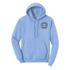 Preston Fire Women Auxiliary Unisex Fleece Hooded Sweatshirt-Light Blue