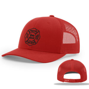 Preston Fire Women Auxiliary Richardson Pro Crown Mesh Back solid color Adjustable back cap-Red