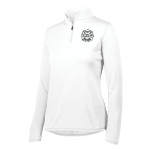 Preston Fire Women Auxiliary Augusta Ladies Attain Wicking 1/4 zip pullover-White
