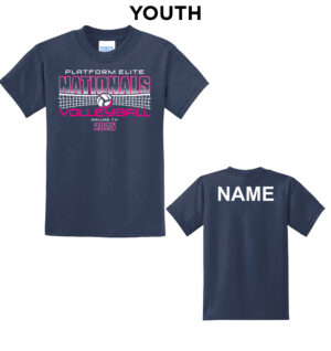 Platform Elite Nationals 2025 Youth Short Sleeve Tee-Navy DALLAS, TX