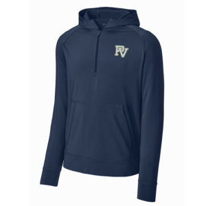 PV Baseball Sport-Tek men Sport-Wick Stretch 1/2-Zip Hoodie-True Navy