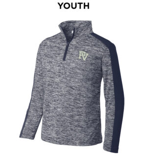 PV Baseball Sport-Tek YOUTH PosiCharge Electric Heather Colorblock 1/4 Zip-navy Electric