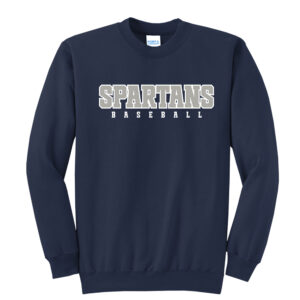 PV Baseball Unisex Fleece Crewneck Sweatshirt-Navy