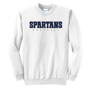PV Baseball Unisex Fleece Crewneck Sweatshirt-White
