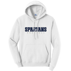 PV Baseball Unisex Fleece Hooded Sweatshirt-White