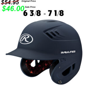 PV Baseball Rawlings VELO series Matte NAVY  Batting Helmet Junior Size (6 3/8 -7 1/8)