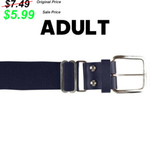 PV Baseball Adult 1-1/2″ Leather Tab baseball Belt-navy