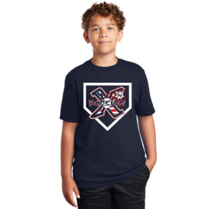 PV Xplosion SB Port and Company Youth Performance Blend Tee-Deep Navy