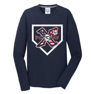 PV Xplosion SB Port and Company Men Long Sleeve Essential Blended Performance Tee-Deep navy