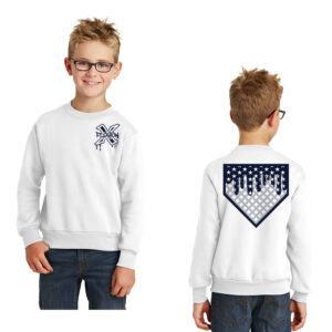 PV Xplosion SB Youth Fleece Crewneck Sweatshirt-White