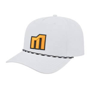 QC Mayhem Baseball Cap America Athletic Rope Cap-White/White/Black