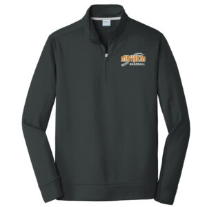 QC Mayhem Baseball Port and Company Men Performance Fleece 1/4-Zip Pullover Sweatshirt-Black