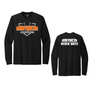 QC Mayhem Baseball District Perfect Blend CVC Long Sleeve Tee Unisex-Black