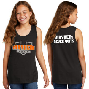 QC Mayhem Baseball District Girls/Youth V.I.T. Tank-Black