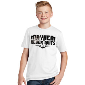QC Mayhem Baseball Youth Premium Short Sleeve Tee-White