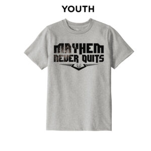 QC Mayhem Baseball  Youth Premium Short Sleeve Tee-Light Heather Grey