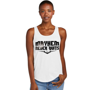 QC Mayhem Baseball District Women’s Perfect Tri Relaxed Tank-White