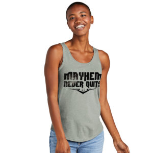 QC Mayhem Baseball District Women’s Perfect Tri Relaxed Tank-Heathered Grey