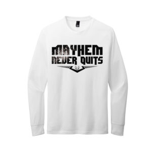 QC Mayhem Baseball Unisex District Perfect Blend CVC Long Sleeve Tee-White