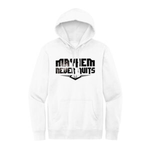 QC Mayhem Baseball Rah-Rah District Unisex V.I.T. Fleece Hoodie-White