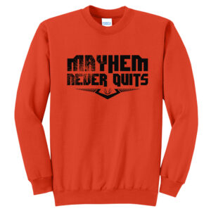 QC Mayhem Baseball Unisex Fleece Crewneck Sweatshirt-orange