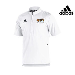 QC Mayhem Baseball Adidas Sideline 21 woven Light Weight short sleeve 1/4 zip pullover-WHITE (S, XXL, 3X)